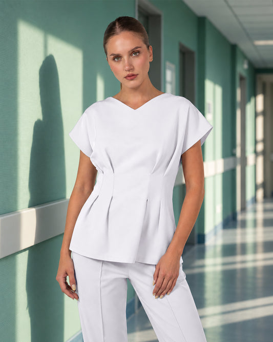 ANORA bluza medicala alb