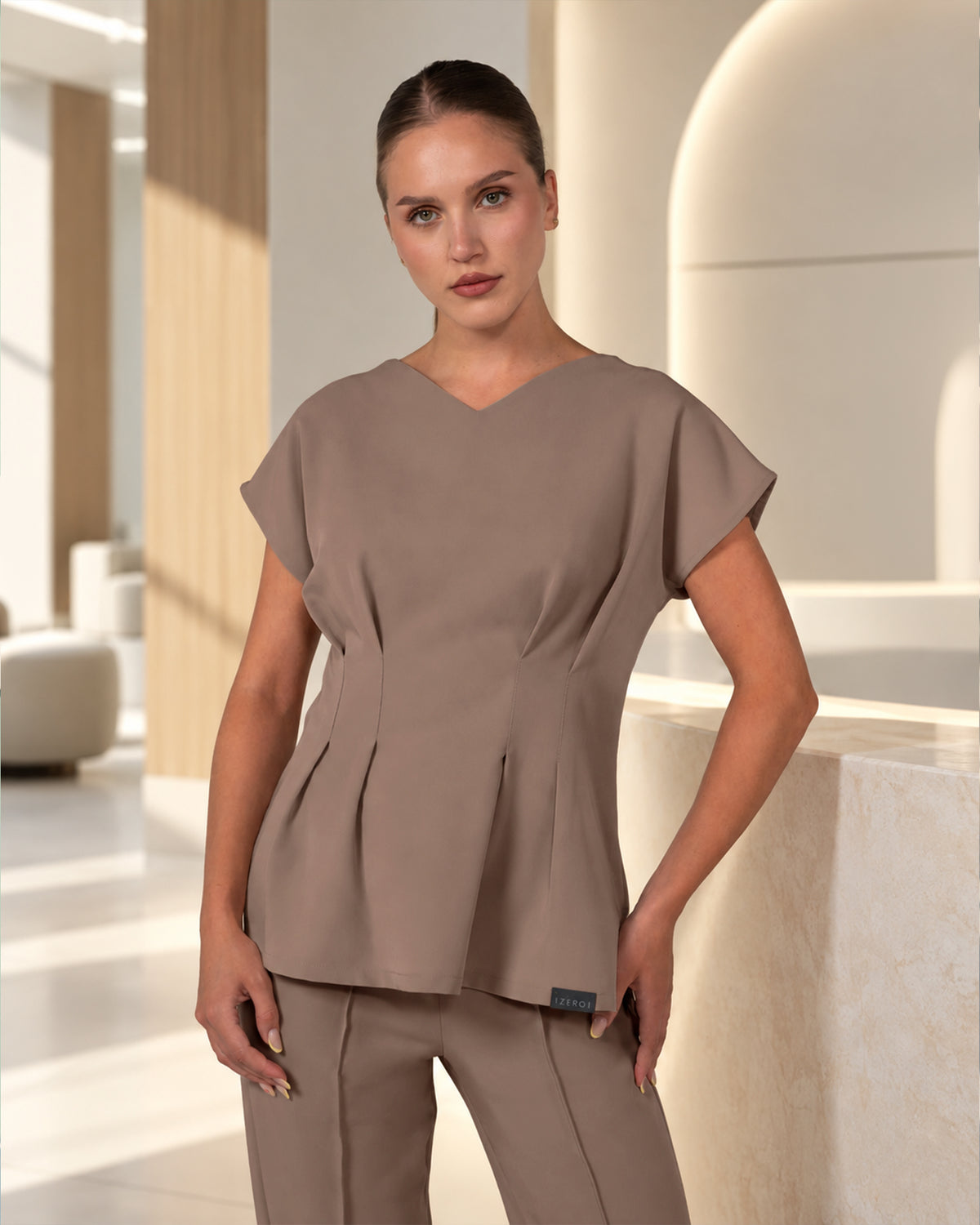 ANORA bluza medicala cappuccino
