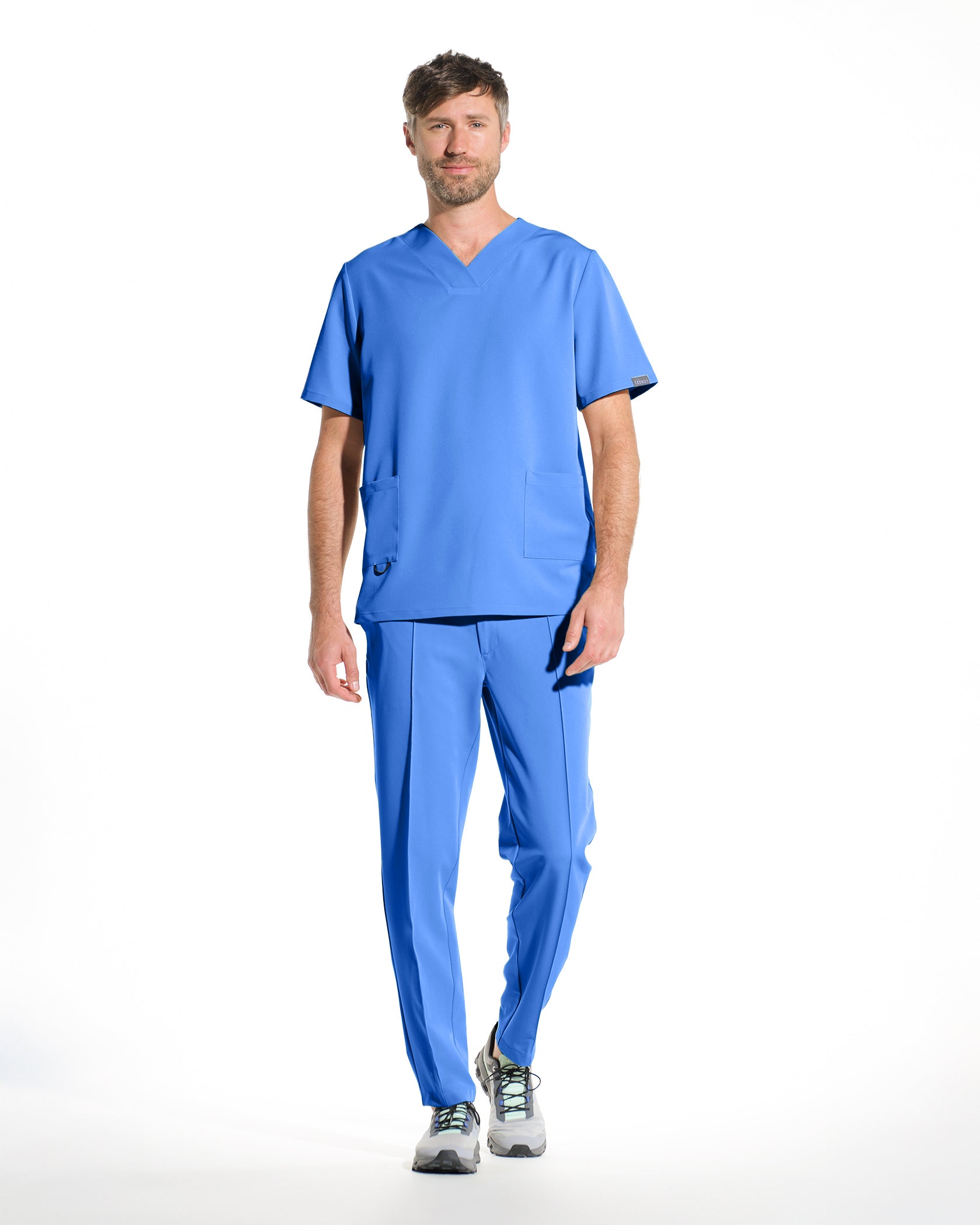 Bluza medicala barbati RAND ciel - Close up details
