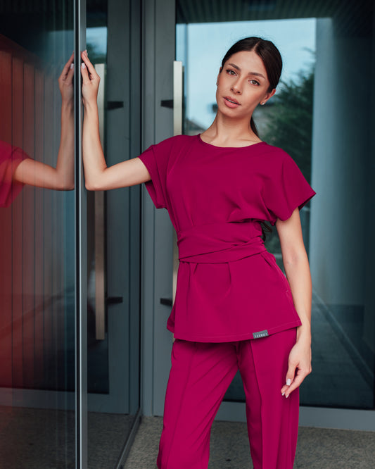 CELESTE bluza medicala magenta