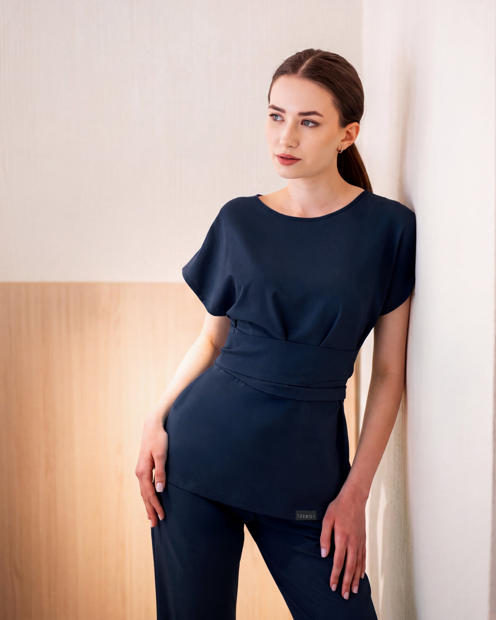 CELESTE bluza medicala navy - Vedere frontala