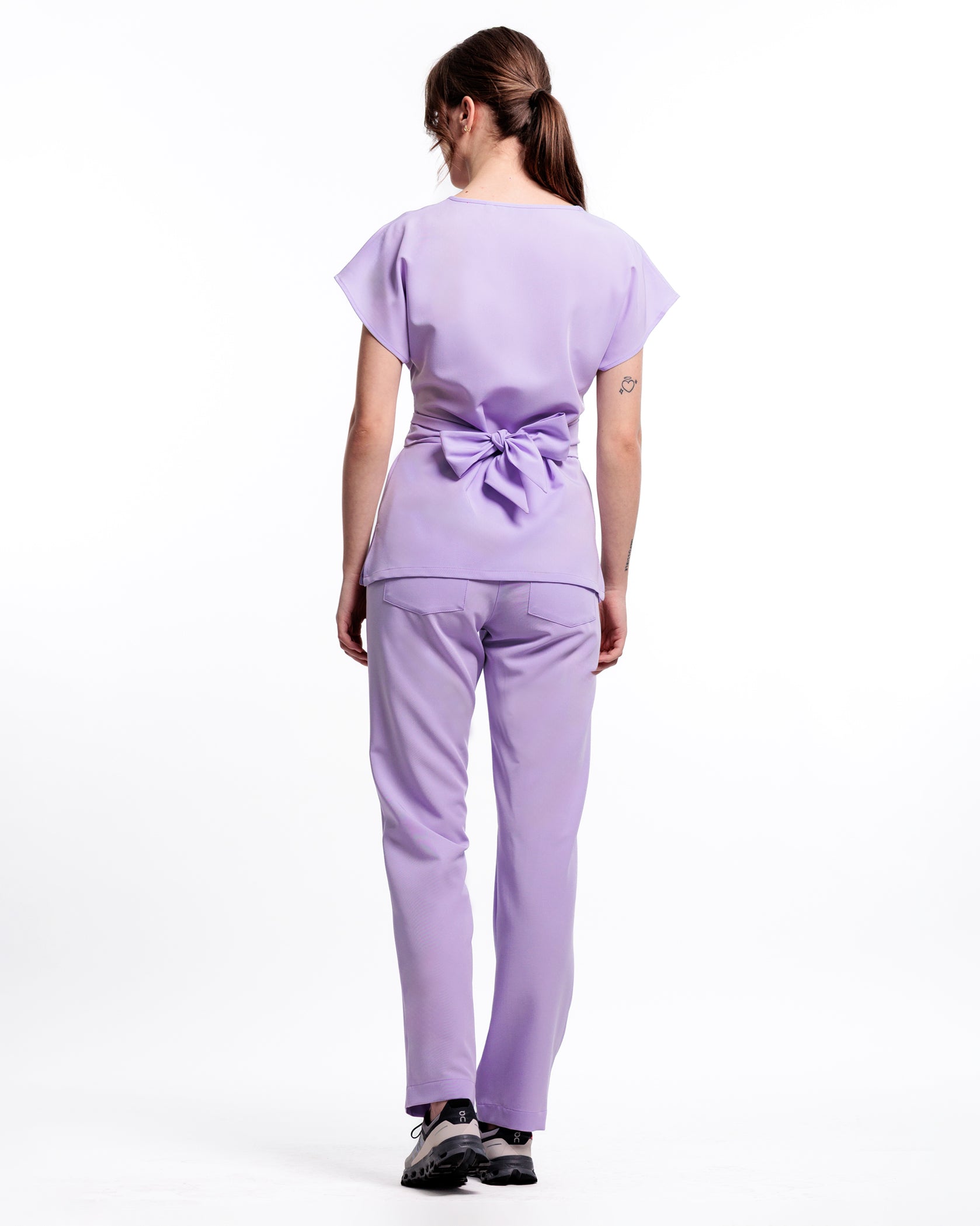 Pantaloni medicali drepti LINEA lila - Imagine 3