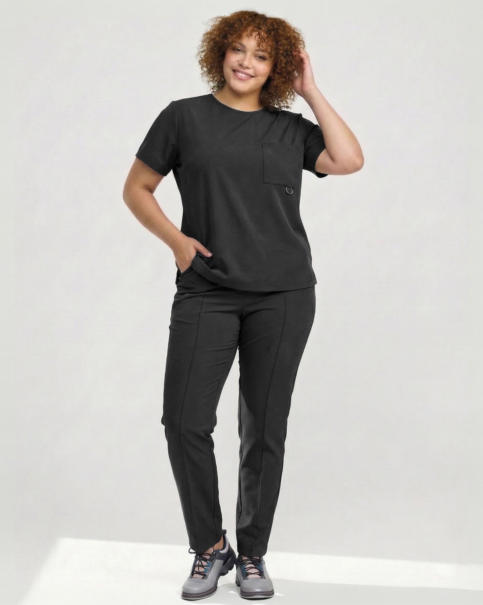 FLOW Black Scrub Top - Image 5