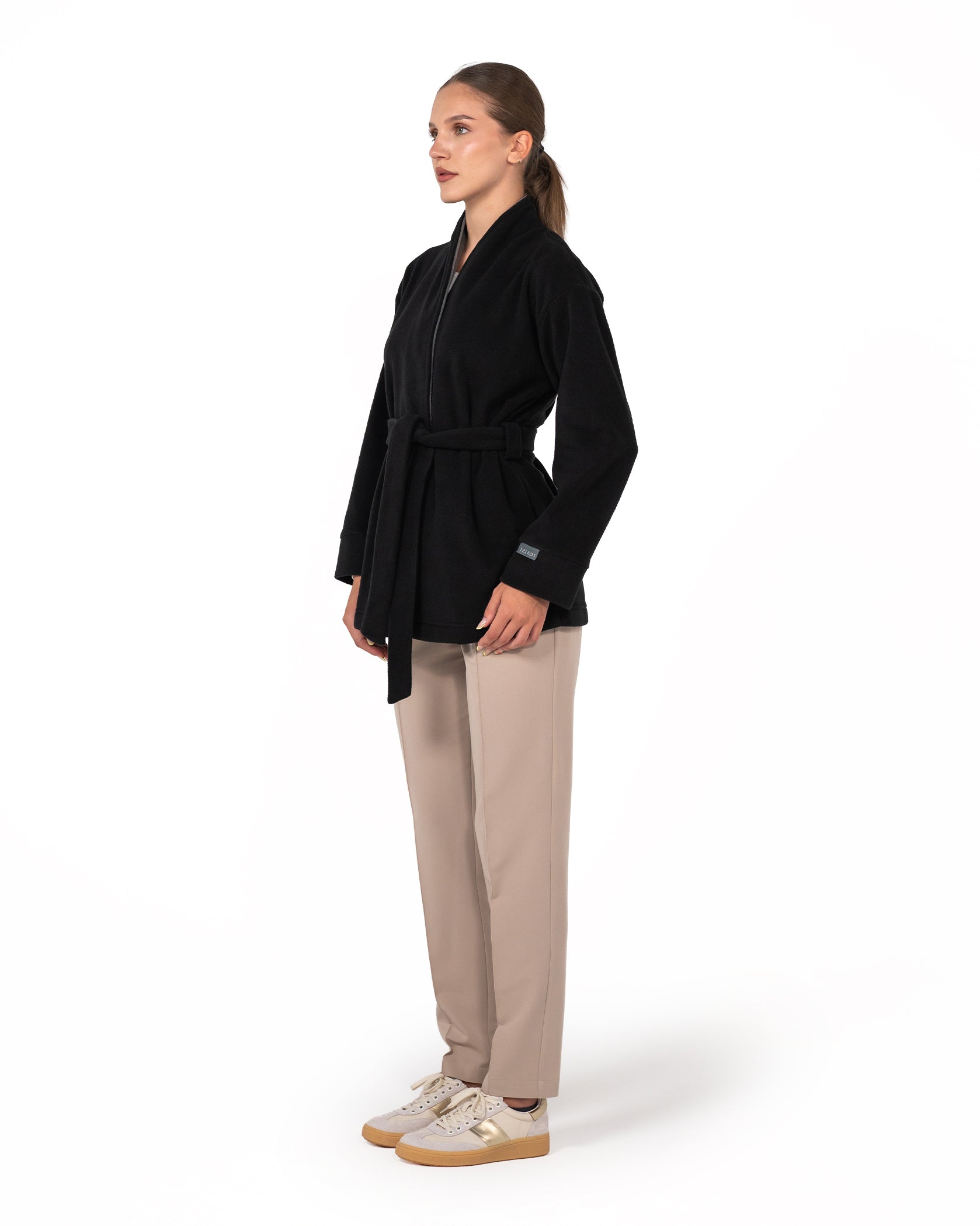 Halat medical dama LOTUS negru - Imagine 5