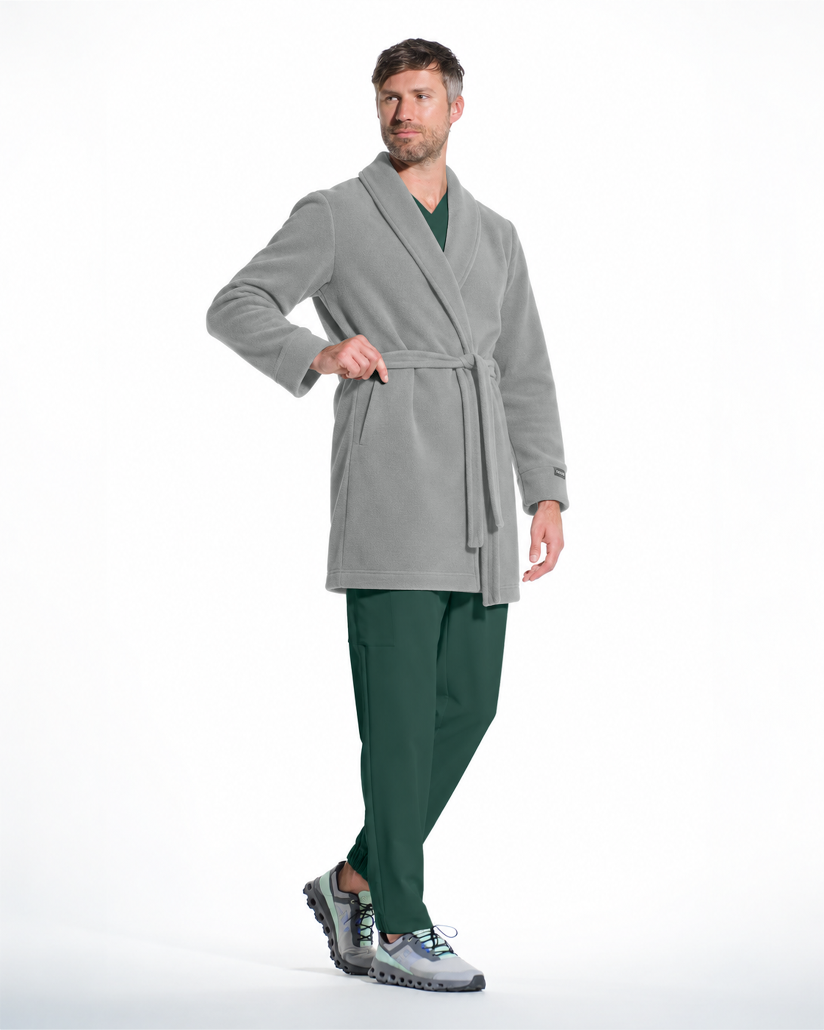 Halat medical barbati NORD gri - Imagine 4