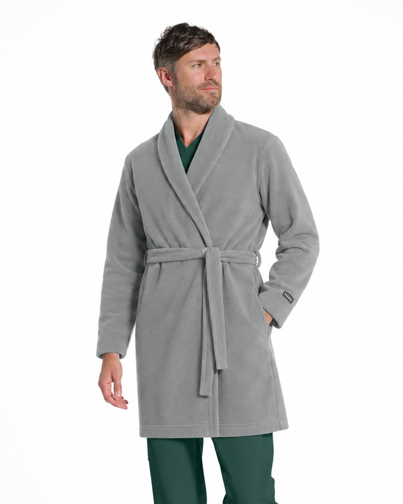 Halat medical barbati NORD gri - Imagine 3