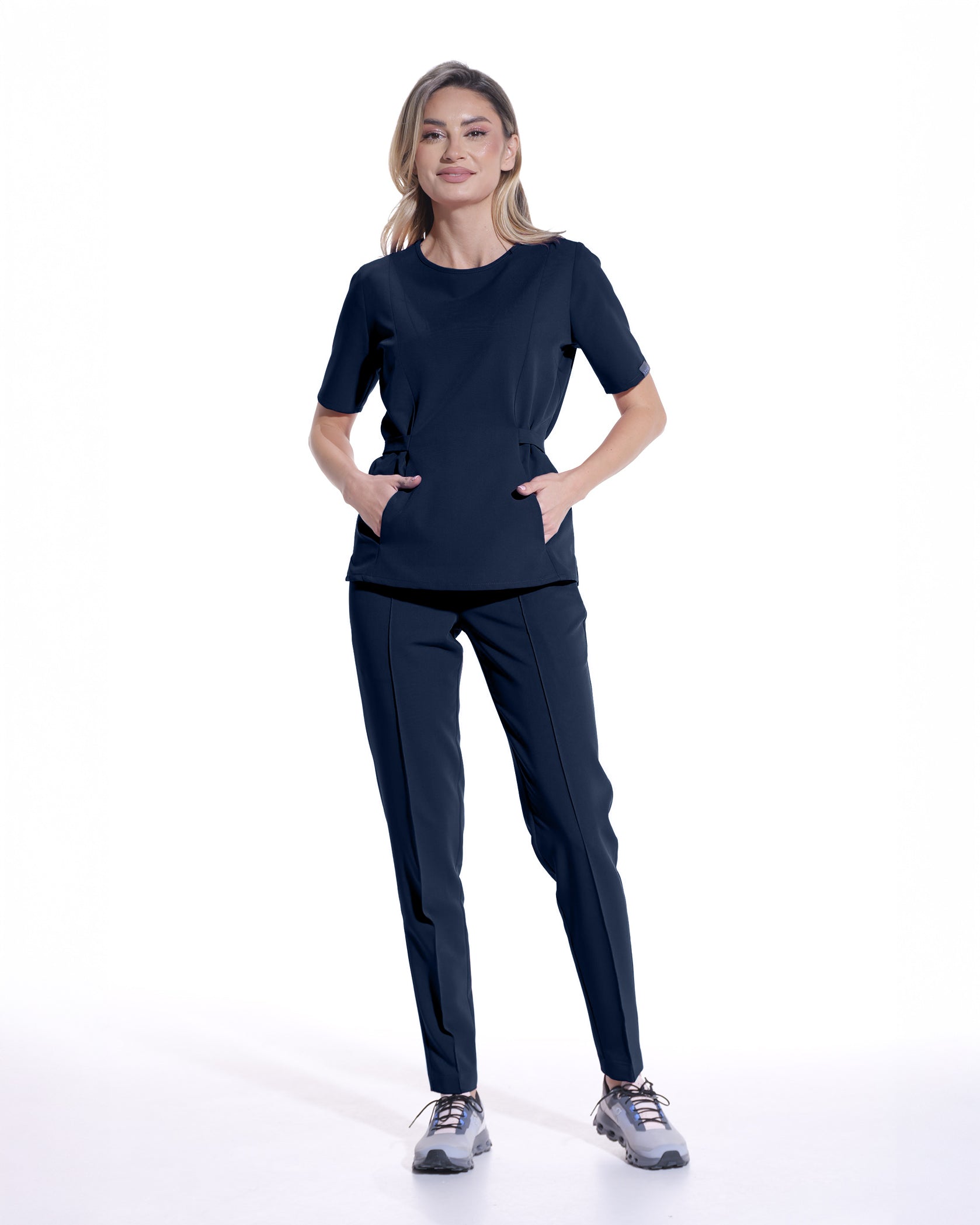 THALYA bluza medicala navy - Detalii close up