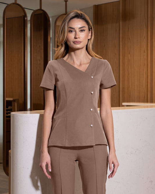 PERLA bluza medicala cappuccino