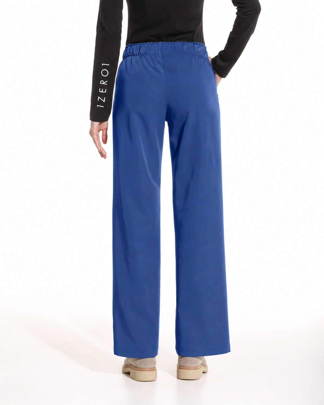 PALAZZO pantaloni medicali royal blue - Imagine 4
