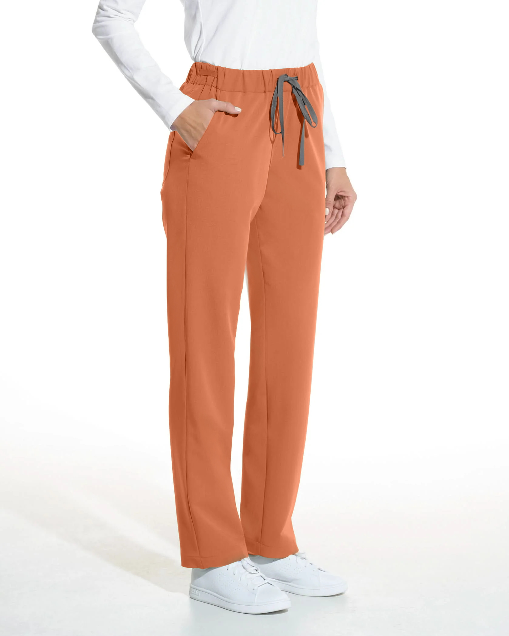 LINEA pantaloni medicali caramel - Detalii close up