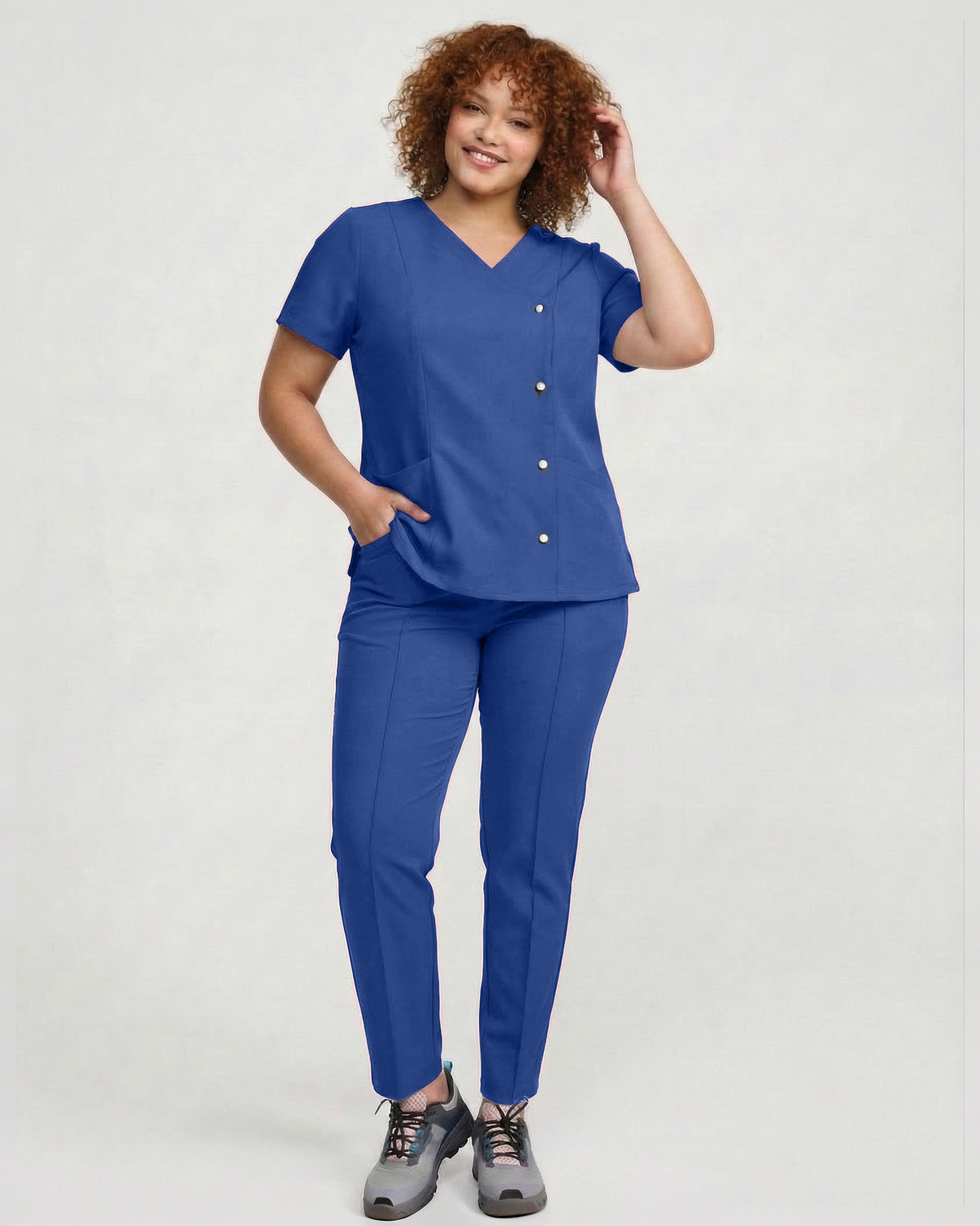Bluza medicala PERLA royal blue - Imagine 5