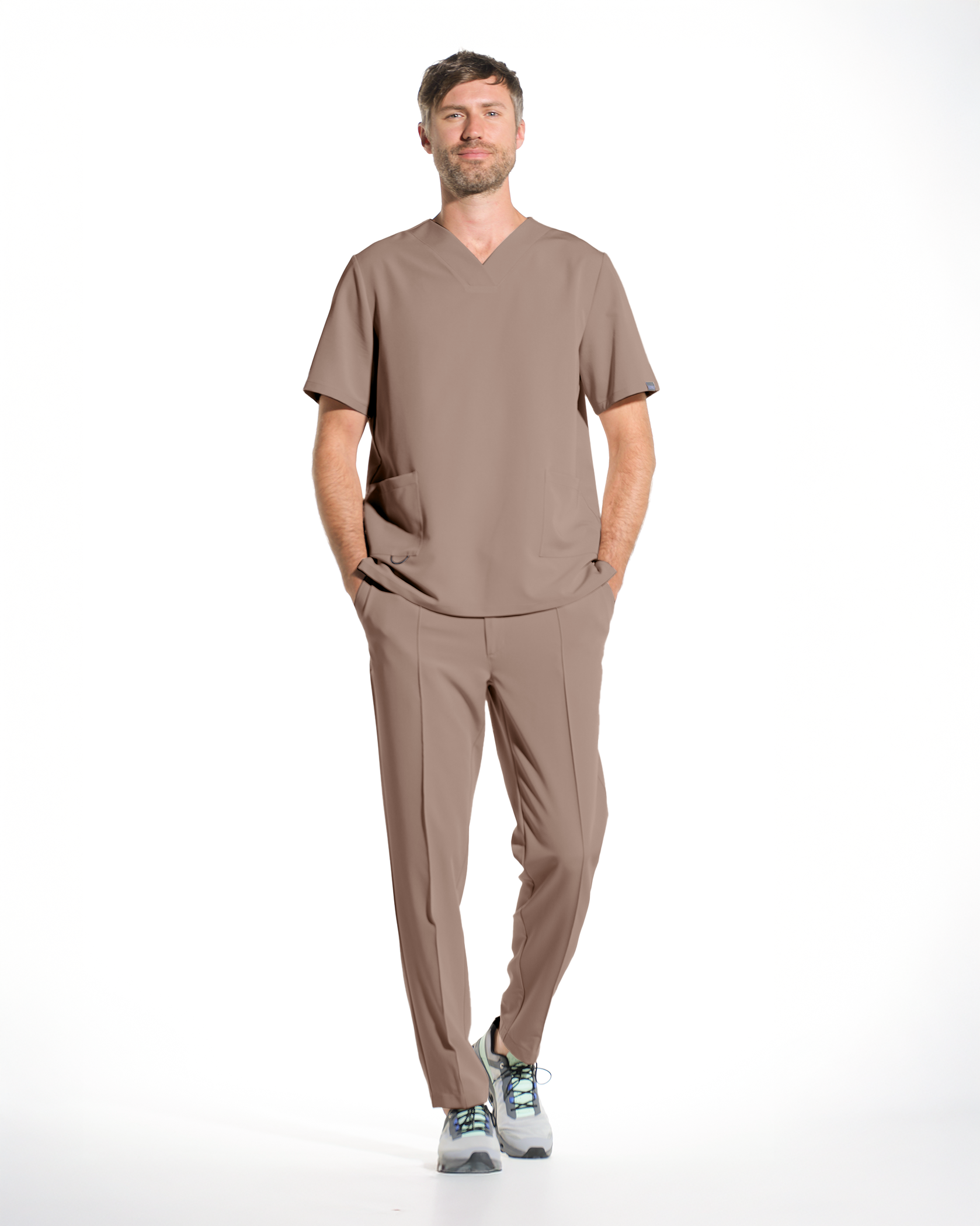 NORM pantaloni medicali barbati cappuccino - Imagine 4
