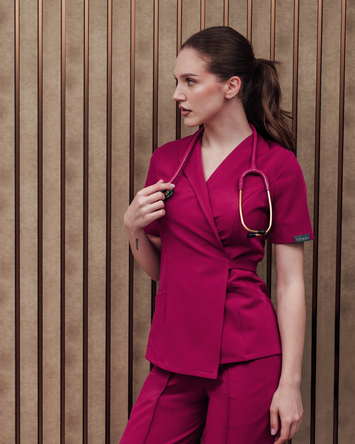 SIENA bluza medicala magenta