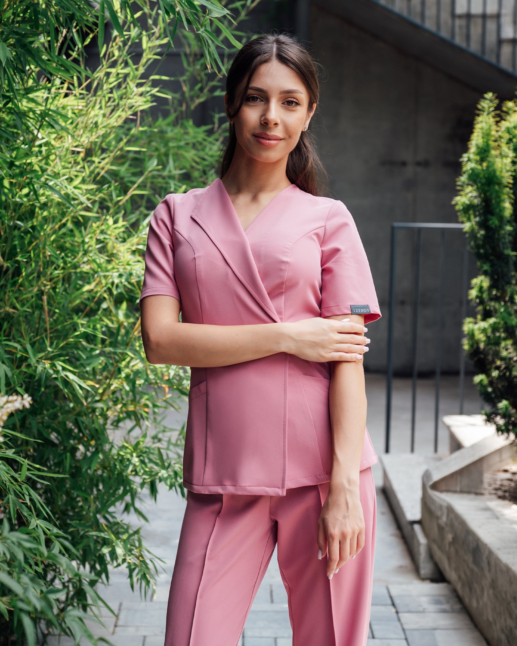 SIENA bluza medicala rose dust - Vedere frontala