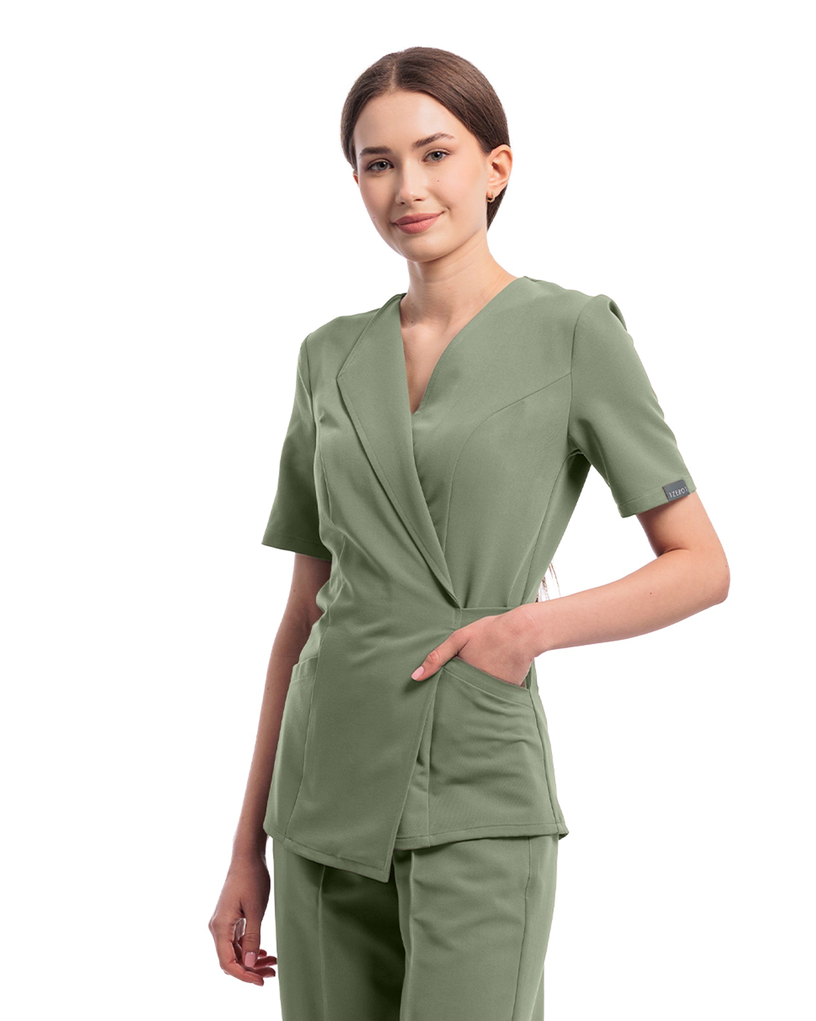 Costum medical STUDIO Olive - Detalii close up