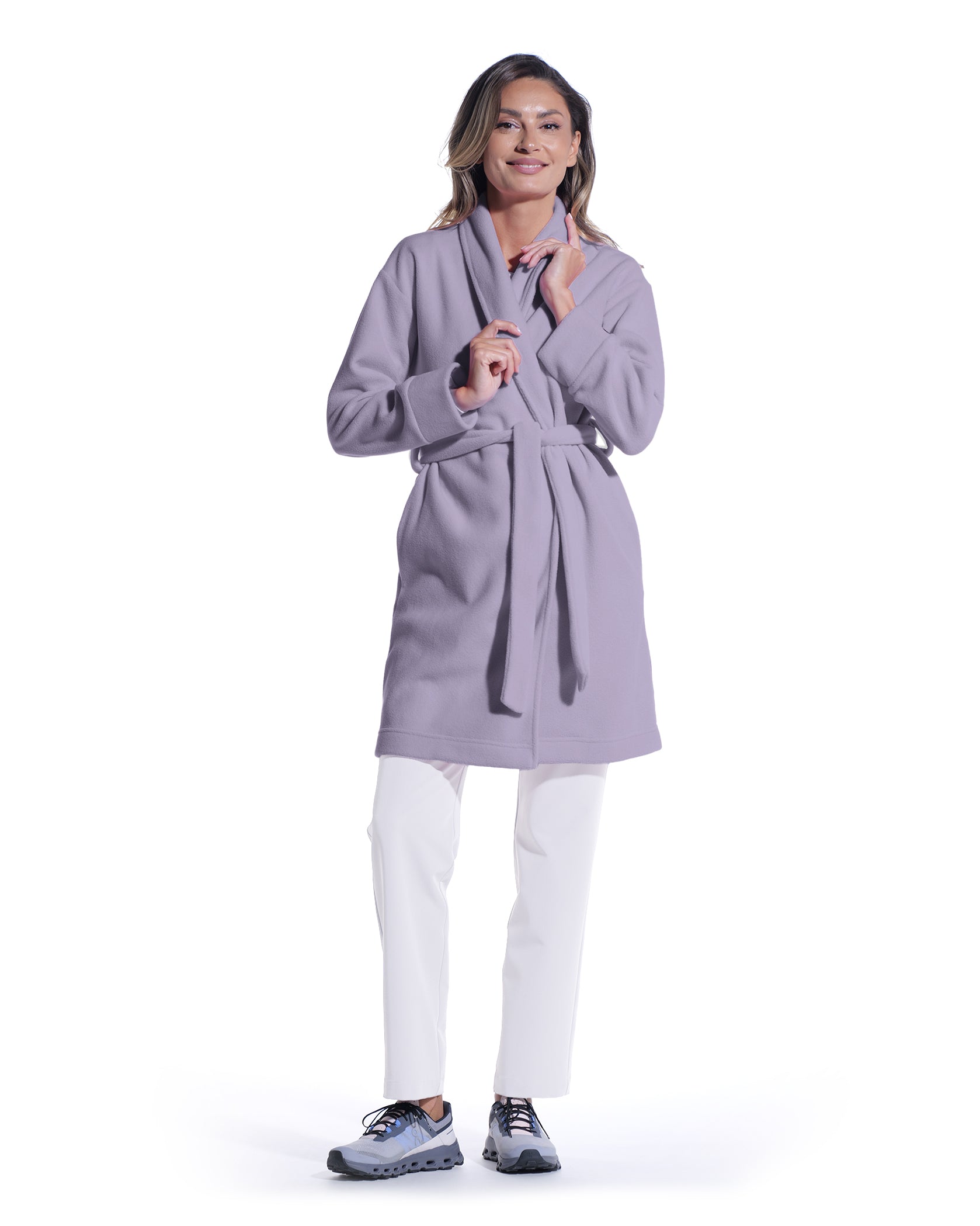 Halat medical dama SOFT lila - Vedere frontala