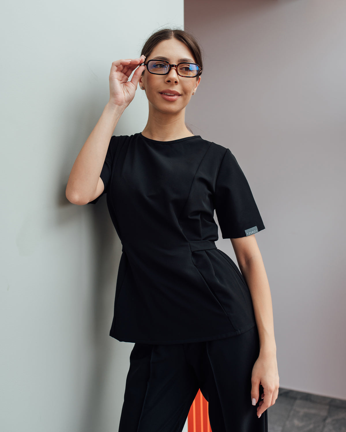 THALYA bluza medicala neagra