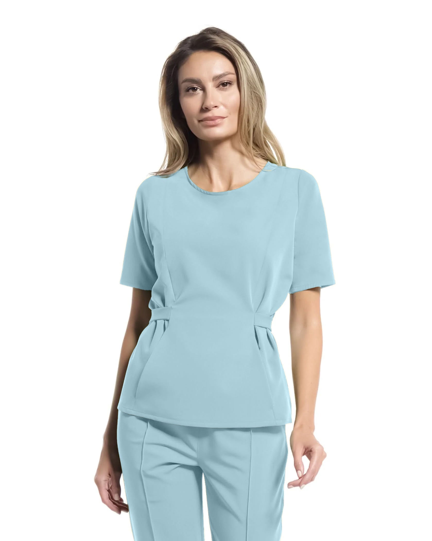 Costum medical CONTOUR Blue - Detalii close up