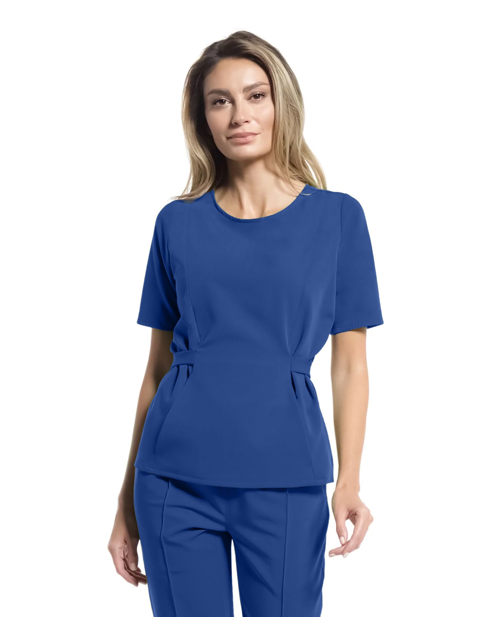 Costum medical CONTOUR Royal Blue - Detalii close up