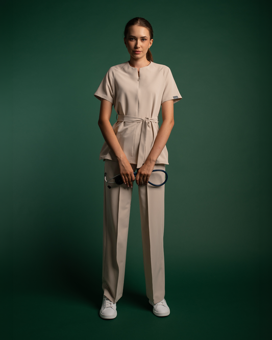TRINA bluza medicala latte