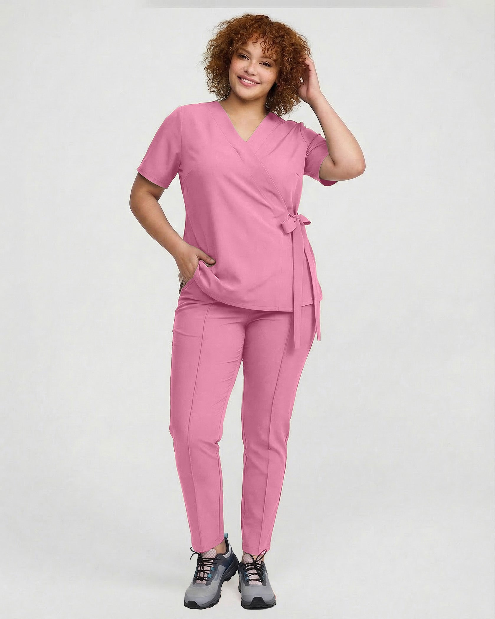 ANAIS Rose Dust Scrub Top - Image 6