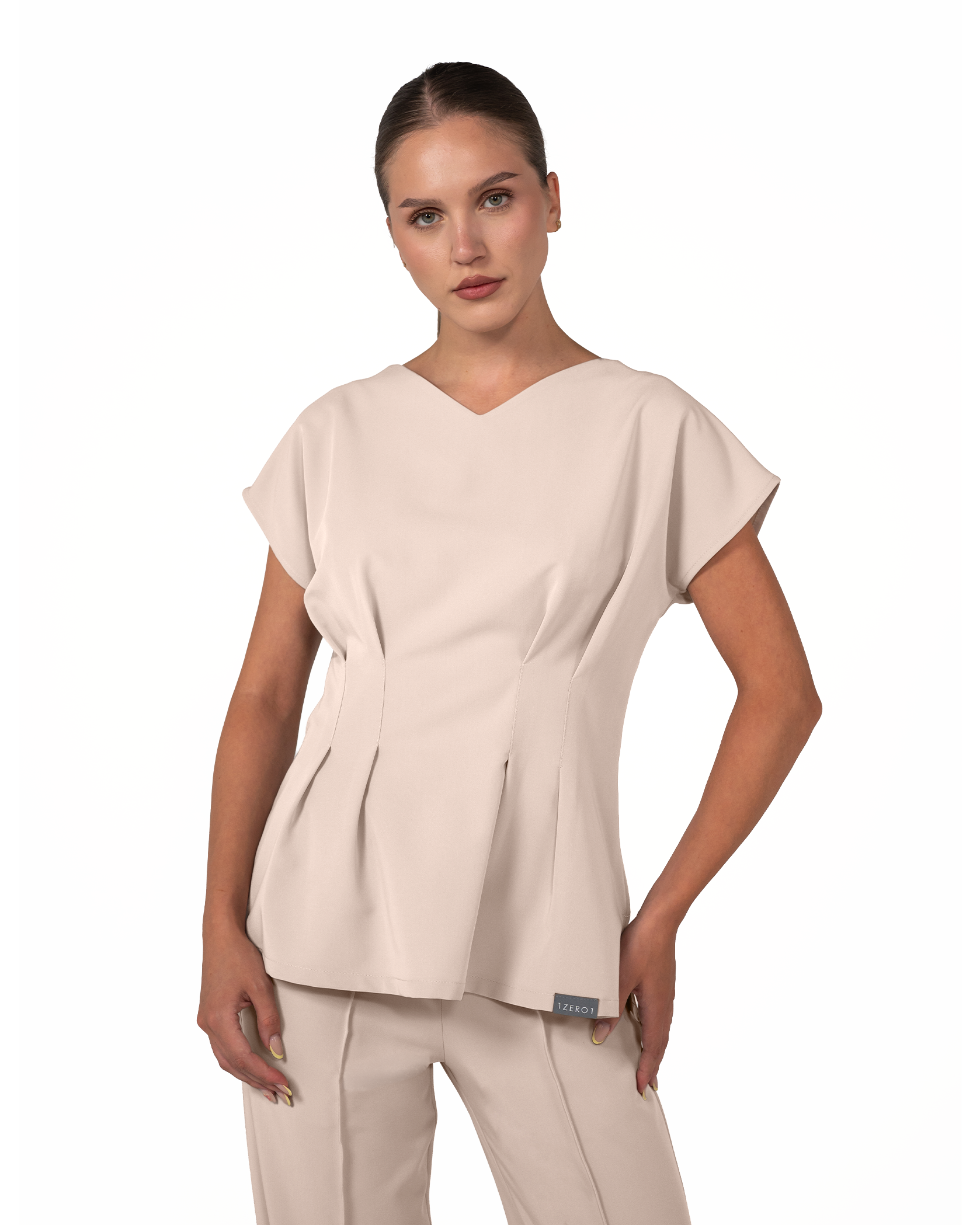 ANORA bluza medicala latte - Imagine 3