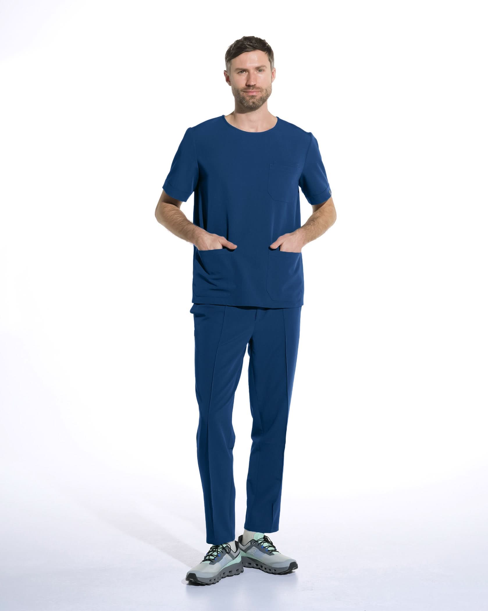Bluza medicala barbati COSMO royal blue - 1zero1.ro