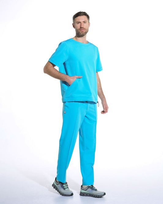 Bluza medicala barbati EVER acvamarin - 1zero1.ro