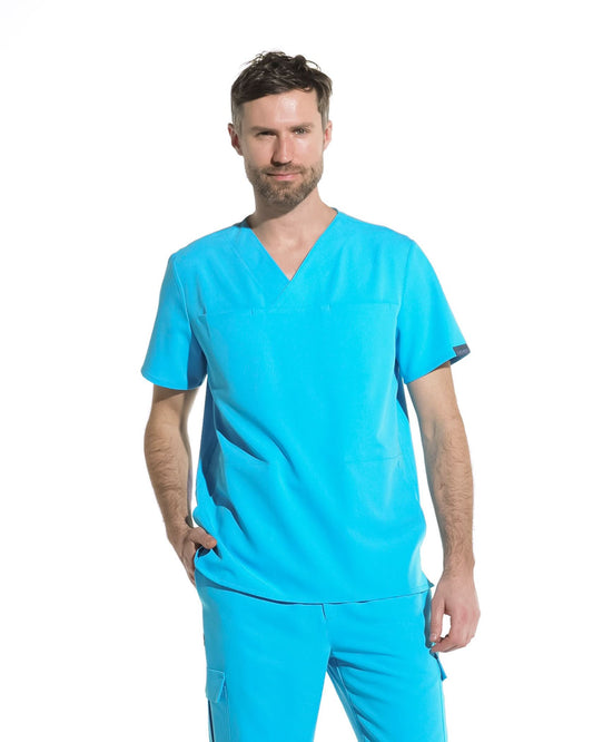 Bluza medicala barbati WAVE acvamarin - 1zero1.ro