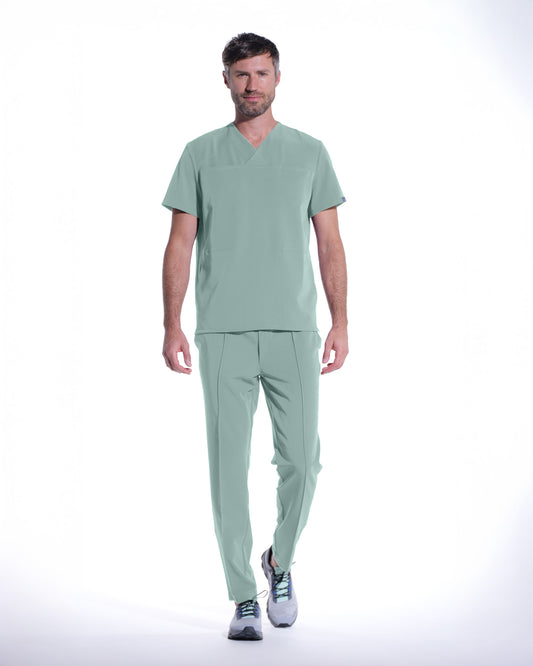 WAVE Navy Blue Scrub Top Men