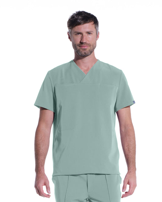 WAVE Navy Blue Scrub Top Men