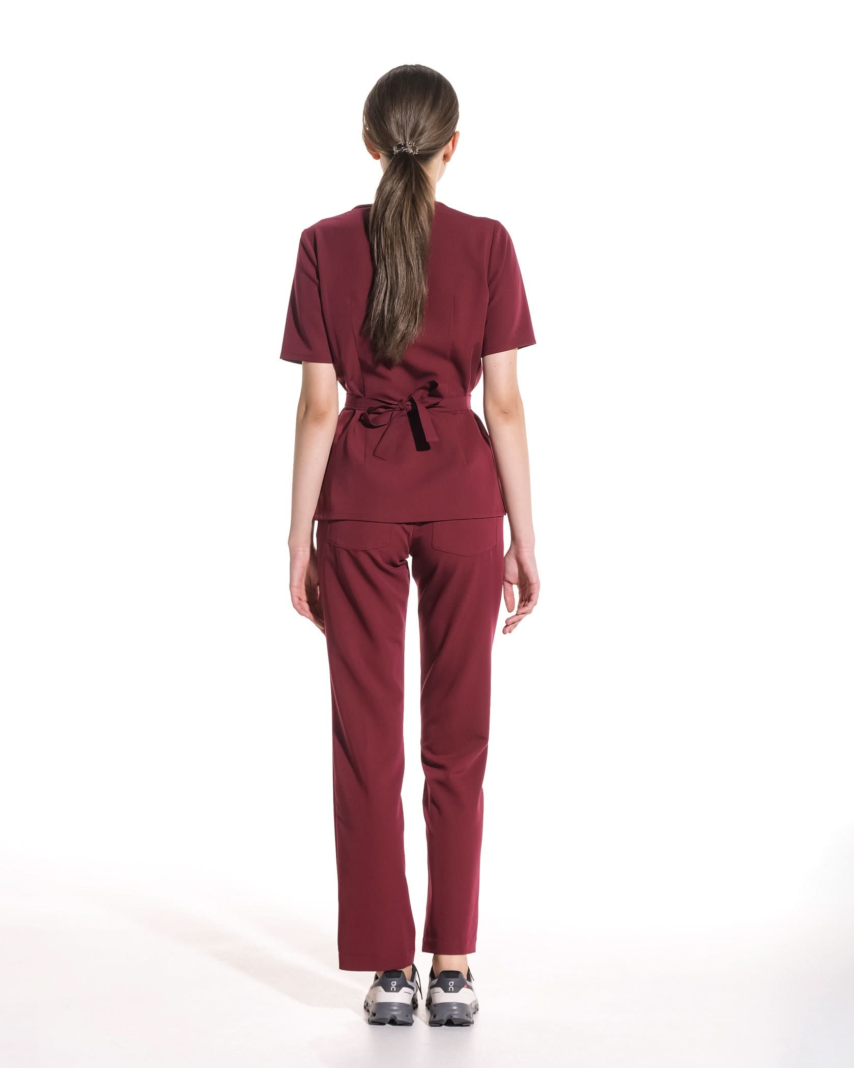 Bluza medicala THALYA bordo - 1zero1.ro