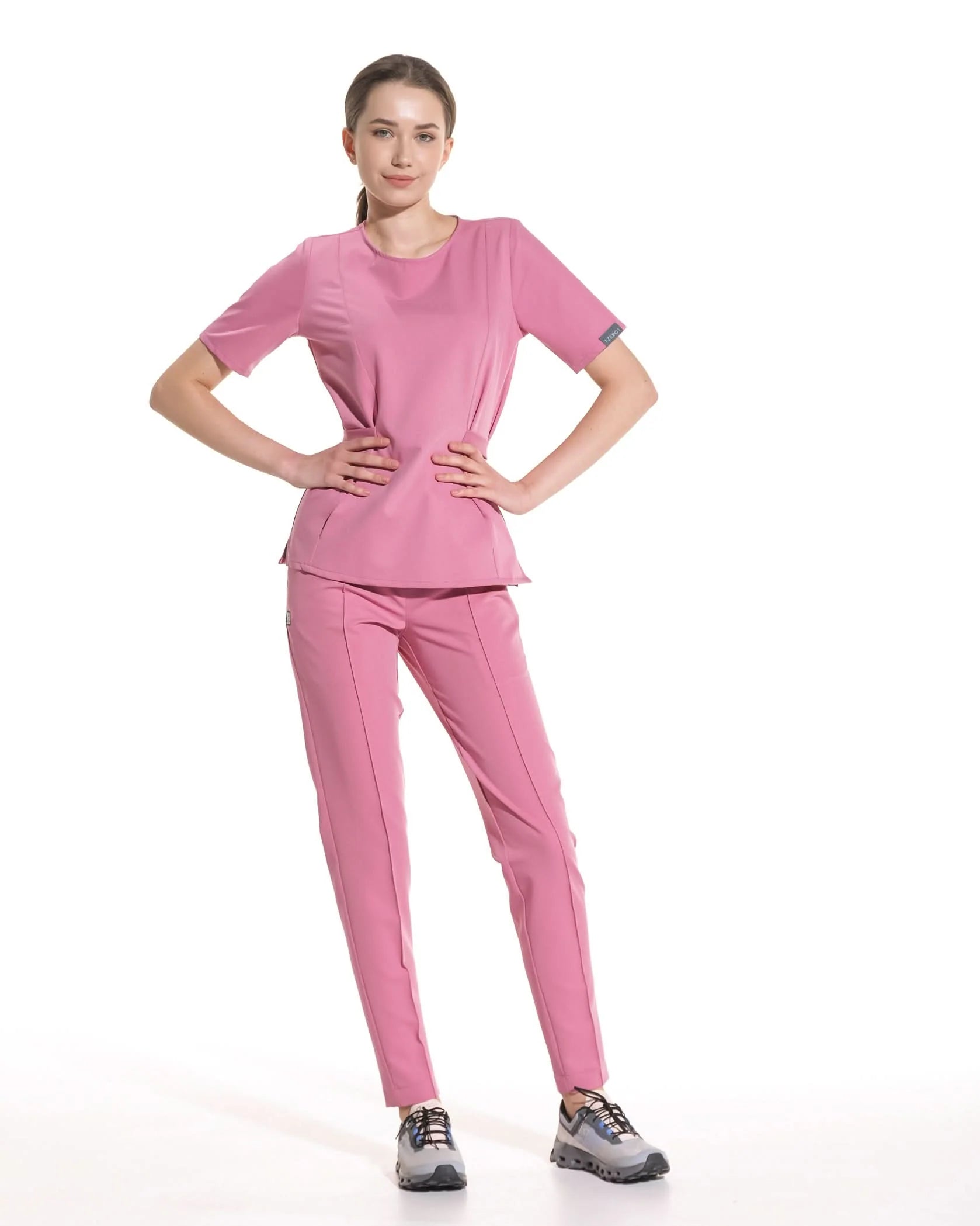 Costum medical CONTOUR Rose Dust - Vedere frontala