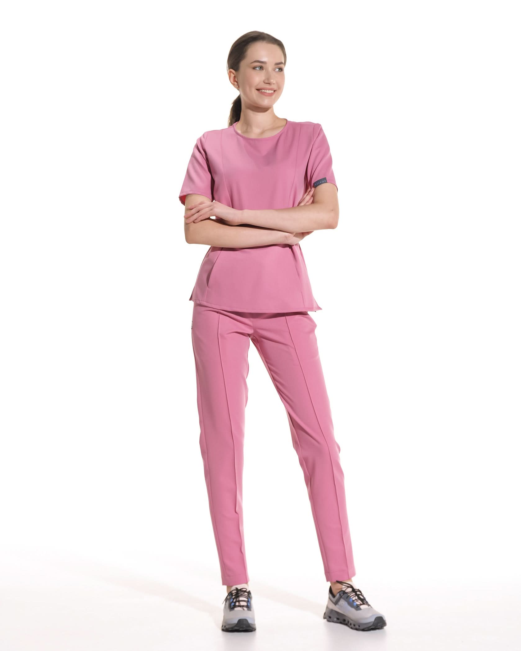 Pantaloni medicali NORMA rose dust - 1zero1.ro