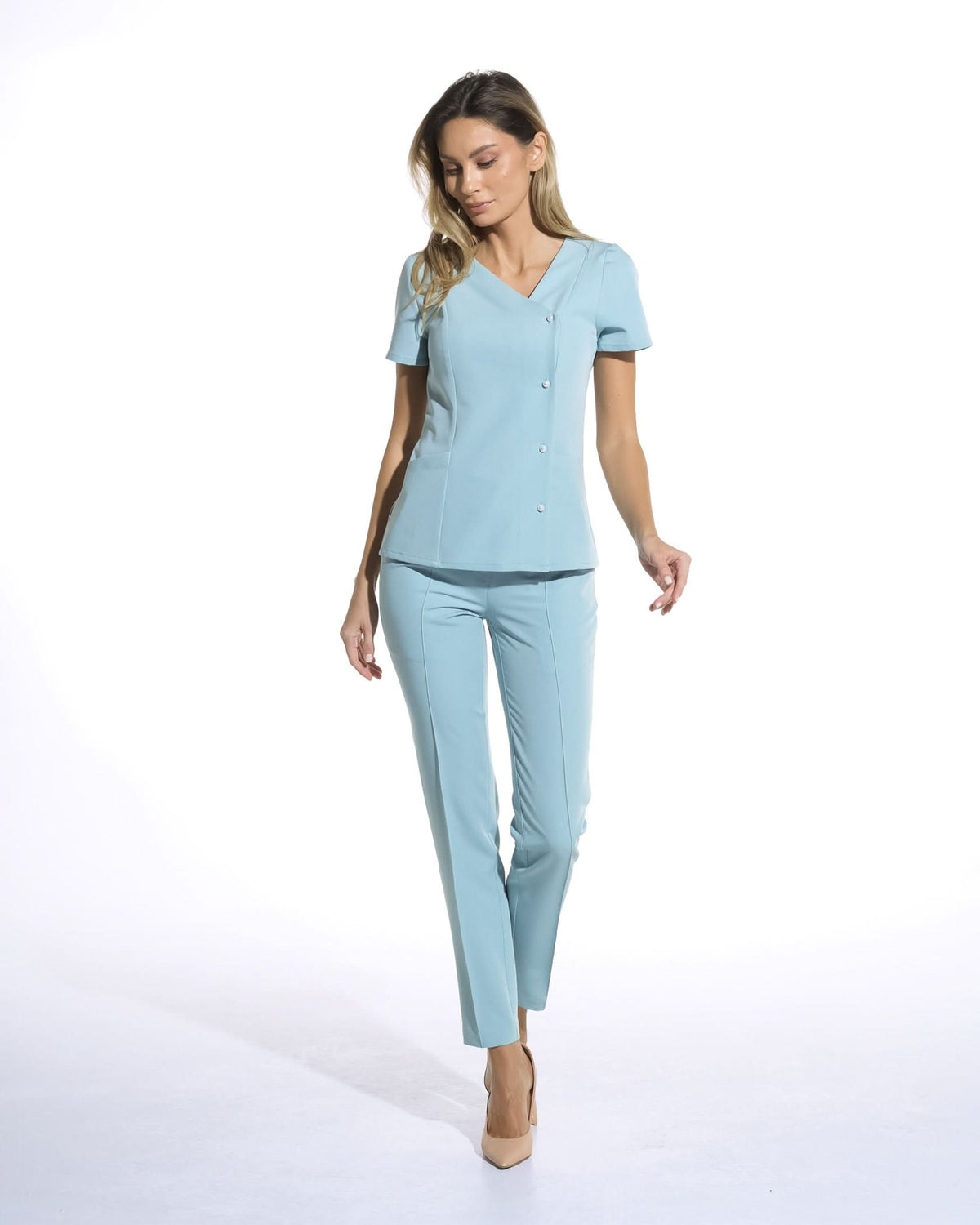 Bluza medicala PERLA blue - 1zero1.ro