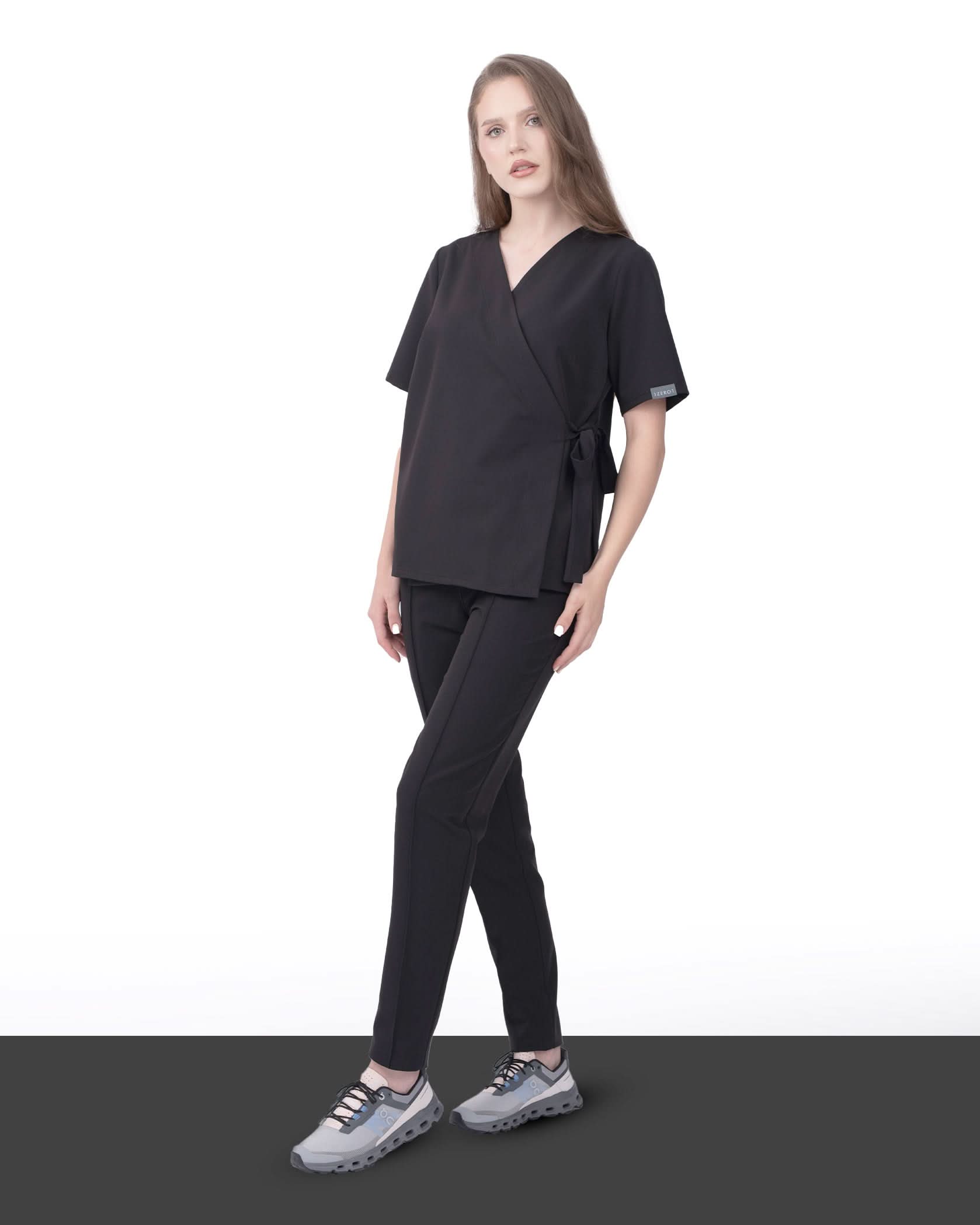 Bluza medicala ANAIS negru - 1zero1.ro