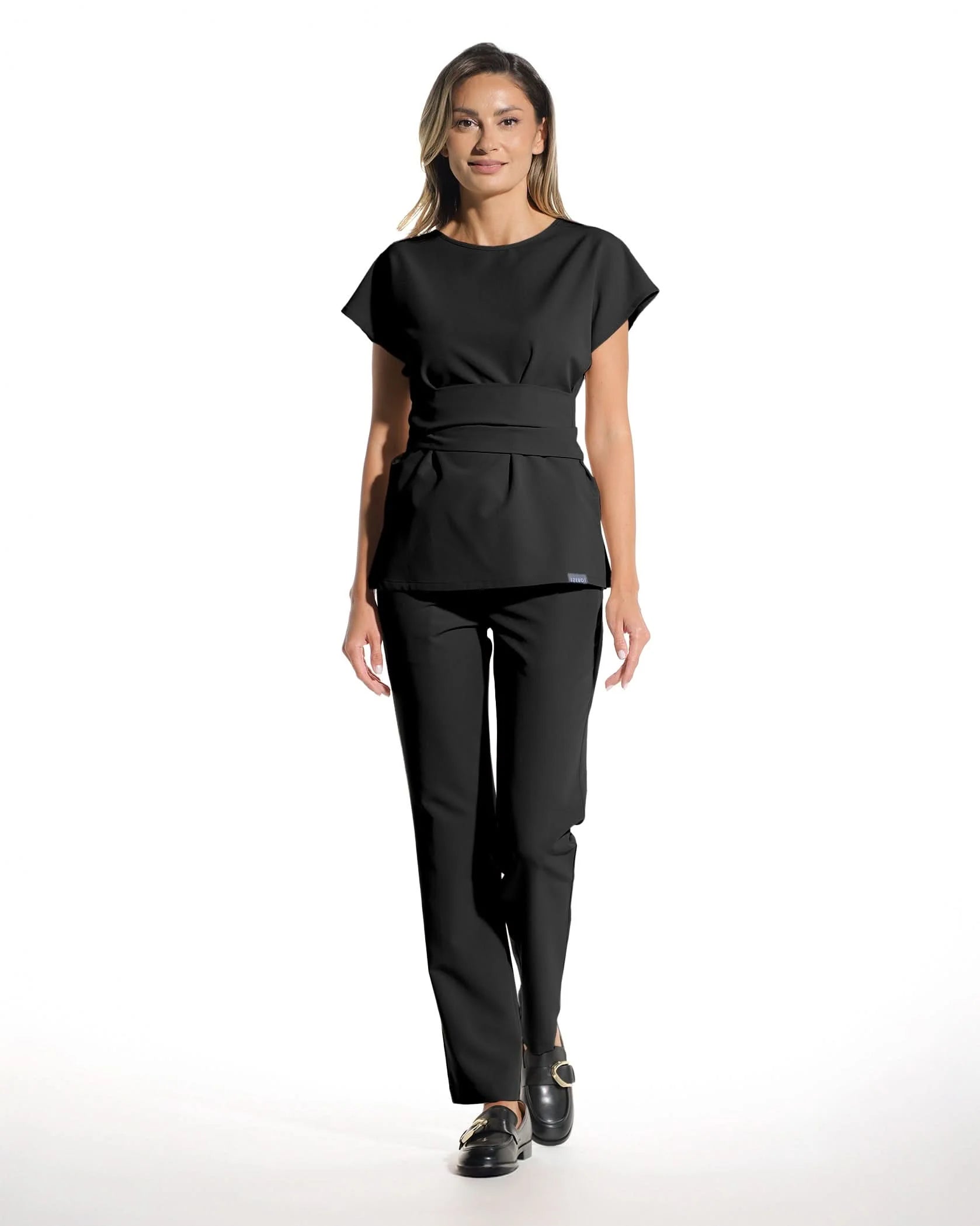 Costum medical STYLE Negru - Imagine 4