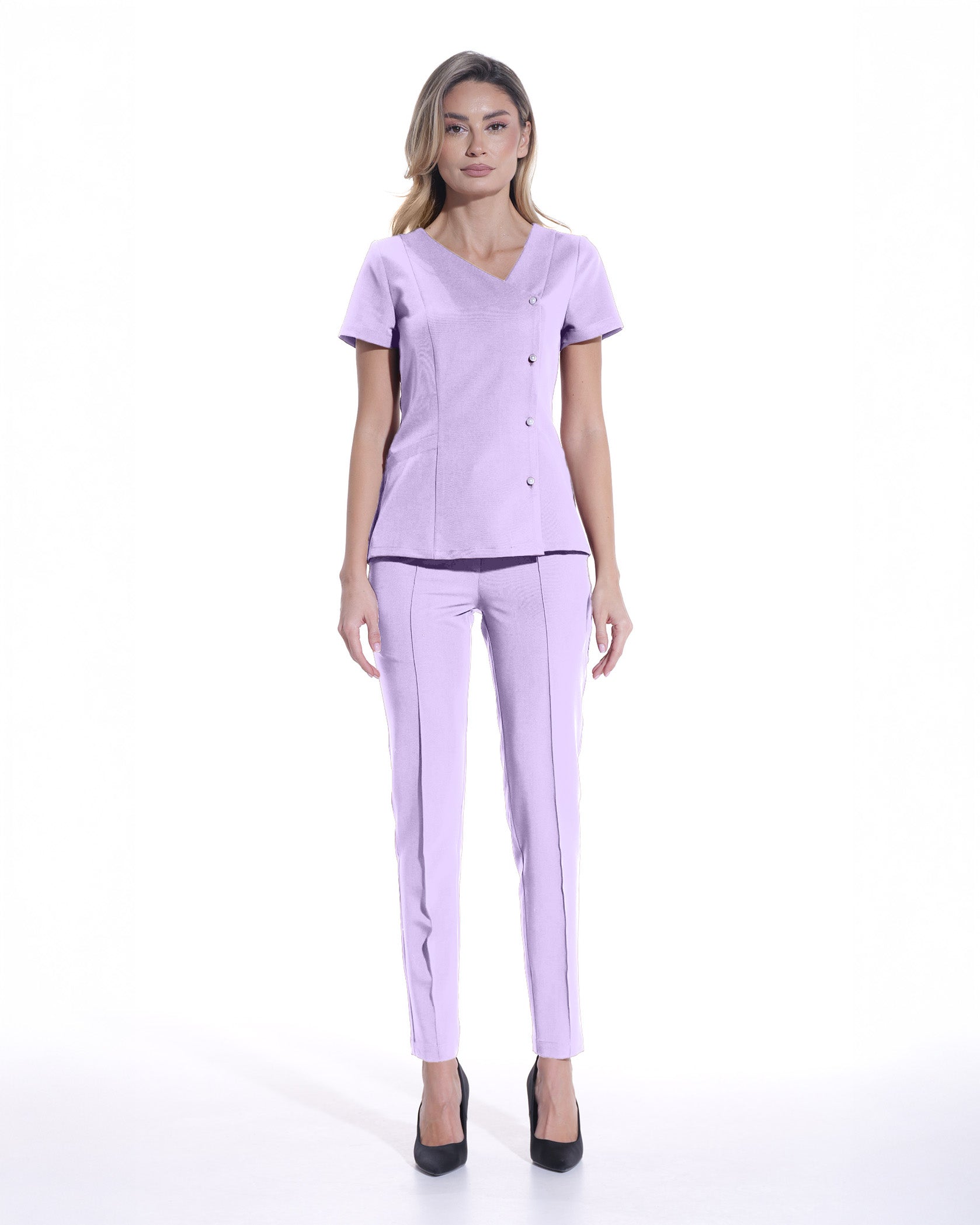 PERLA Lilac Scrub Top - Image 3
