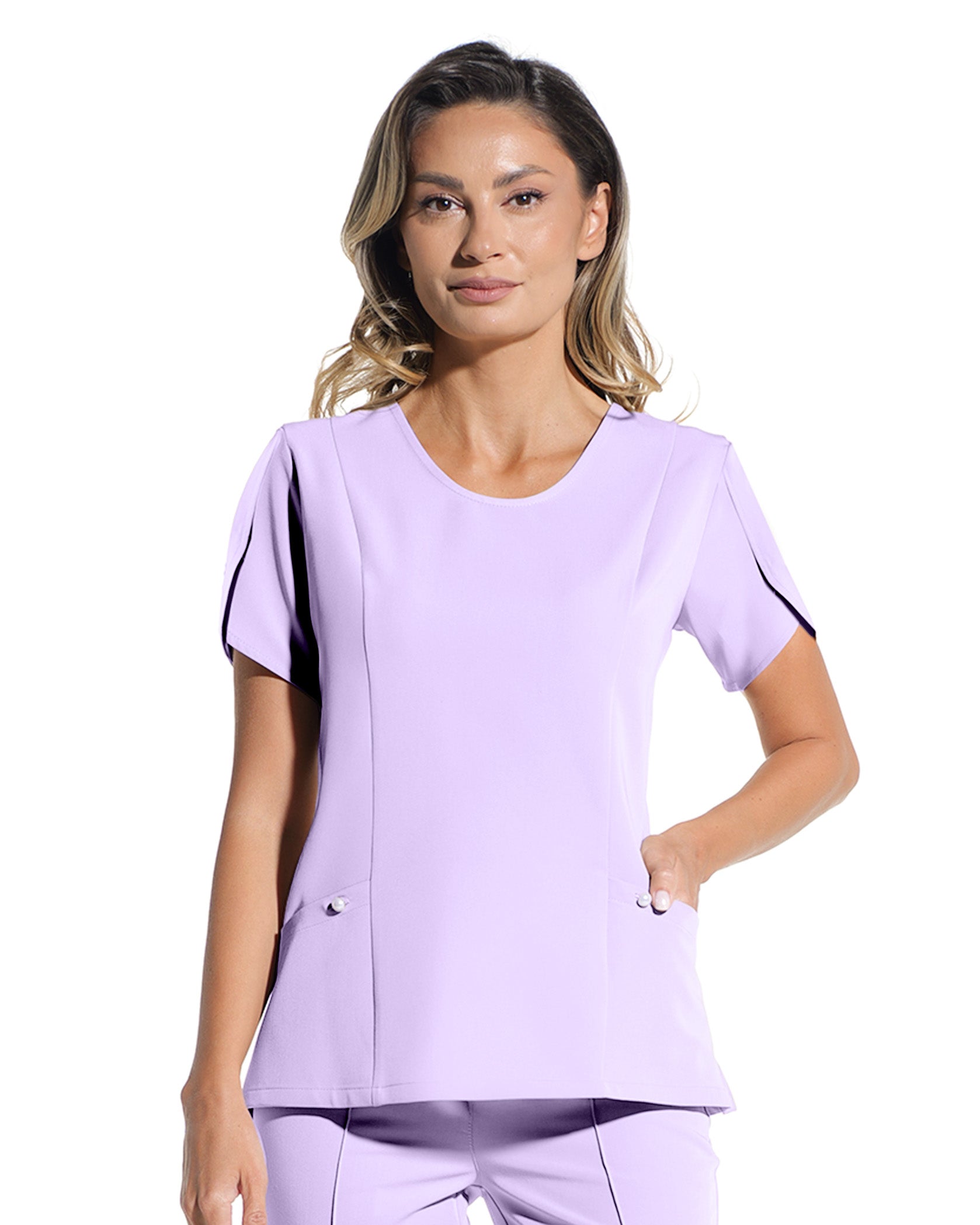 PETALI bluza medicala lila - Imagine 4