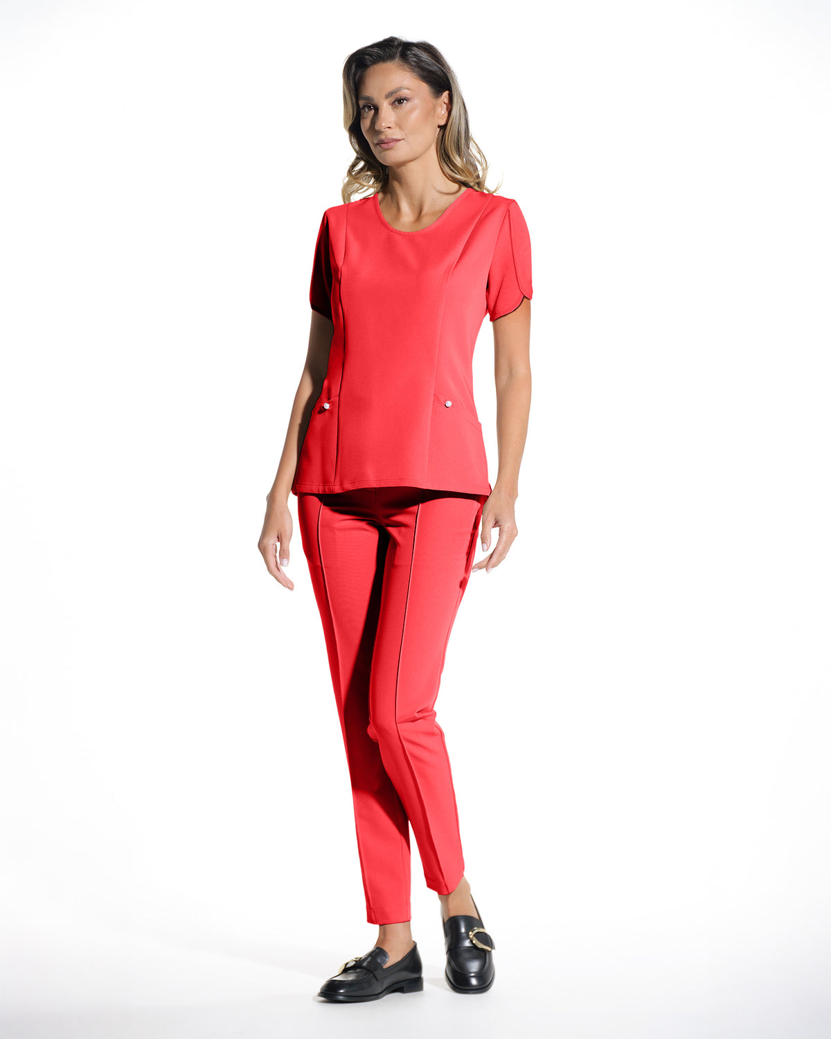 PETALI bluza medicala rosie