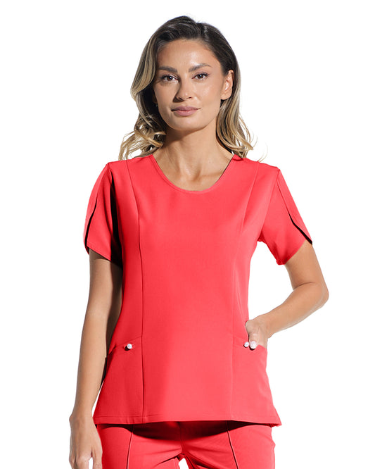 Bluza medicala PETALI rosu