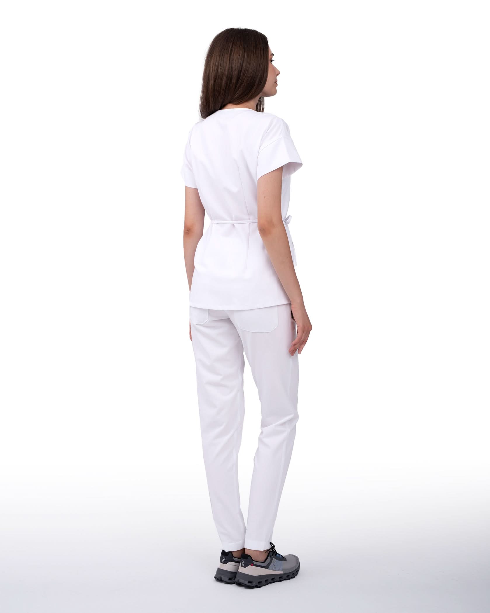 Bluza medicala dama ROSA alb - 1zero1.ro