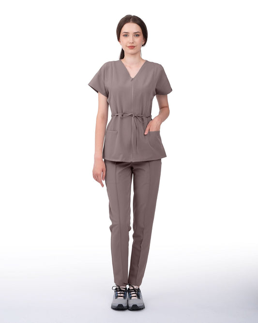 Bluza medicala ROSA mocha - 1zero1.ro
