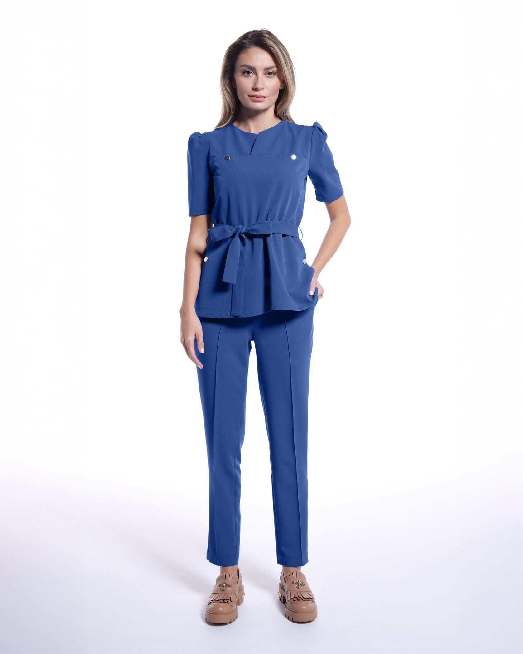Bluza medicala MIRA royal blue - 1zero1.ro