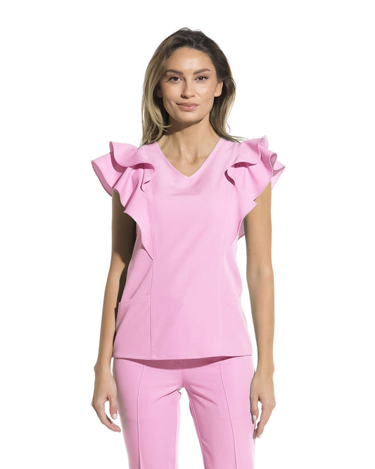 Bluza medicala AVRA roz - 1zero1.ro