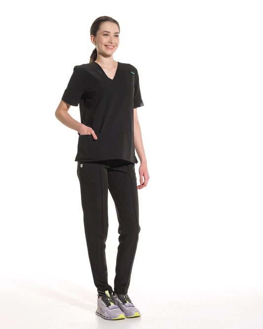 Costum medical CLASIC Negru