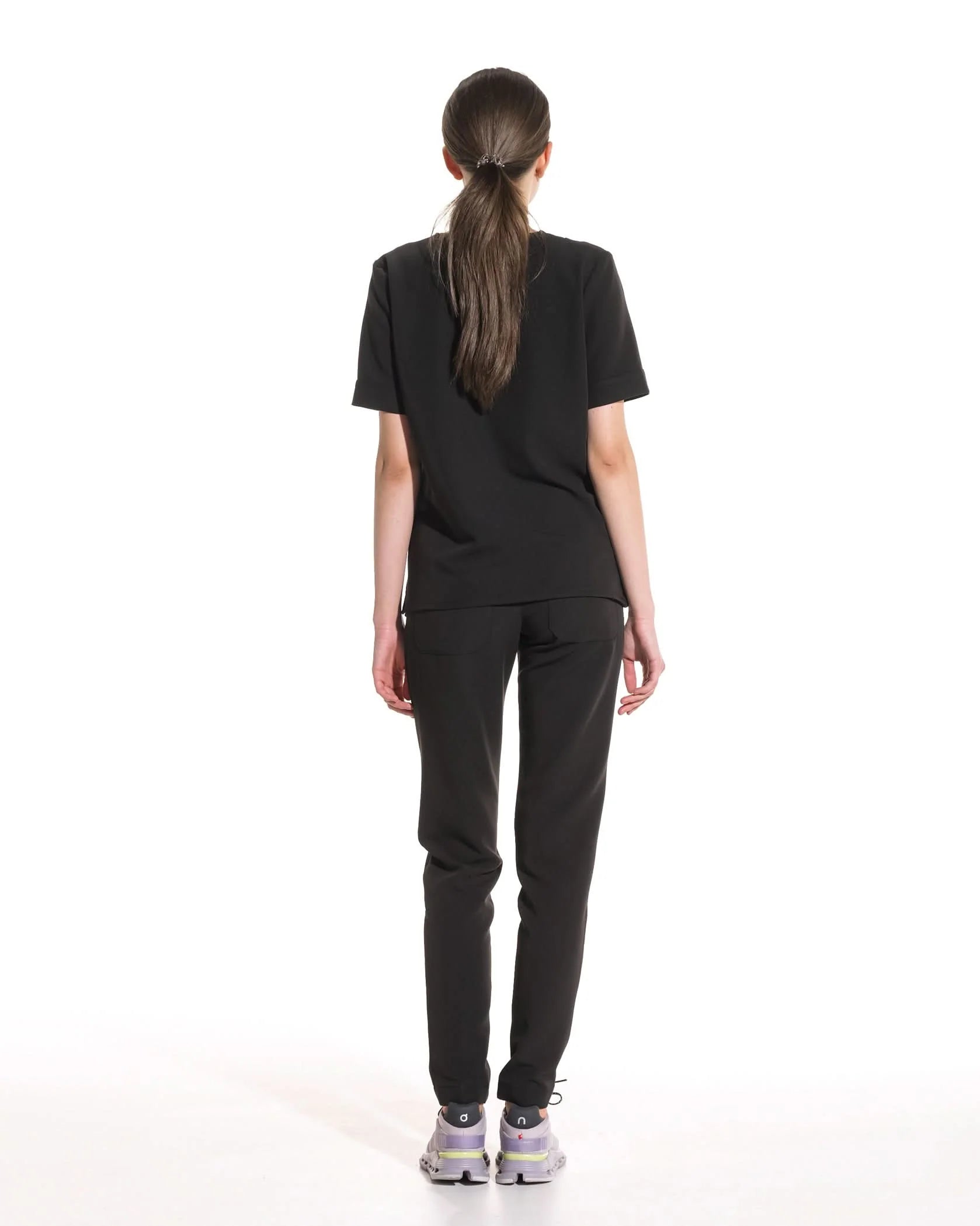Costum medical CLASIC Negru - Imagine 5
