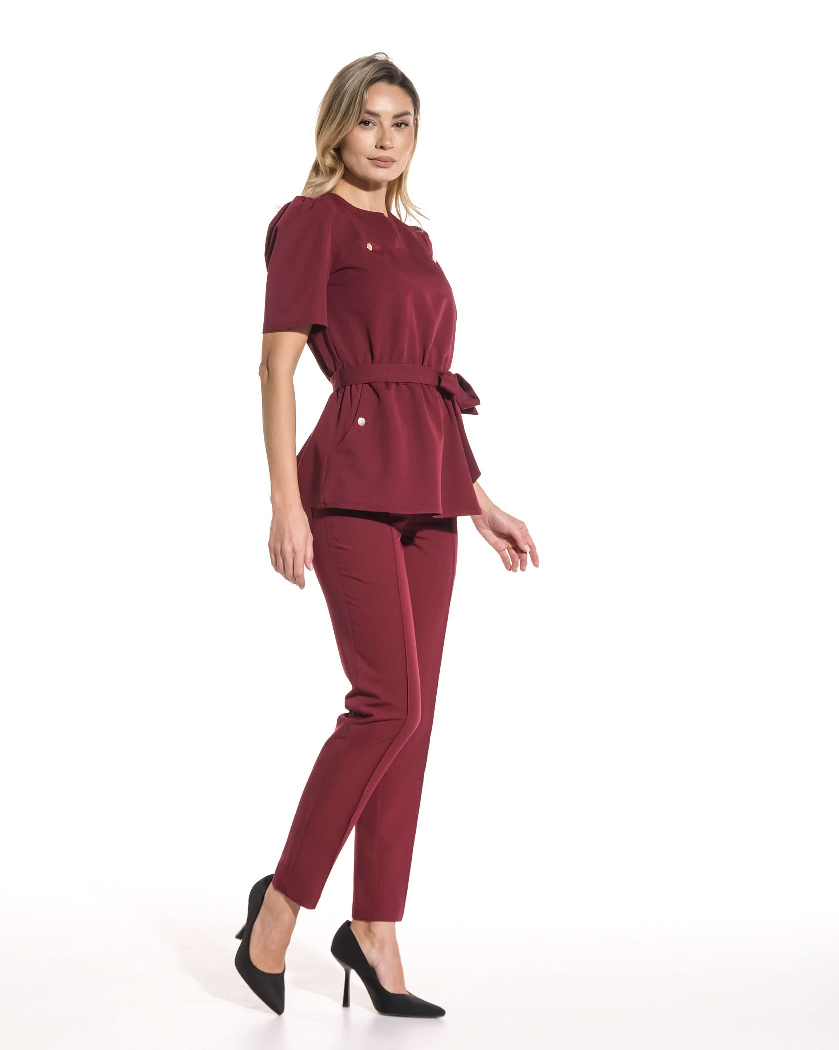 Bluza medicala MIRA bordo - 1zero1.ro