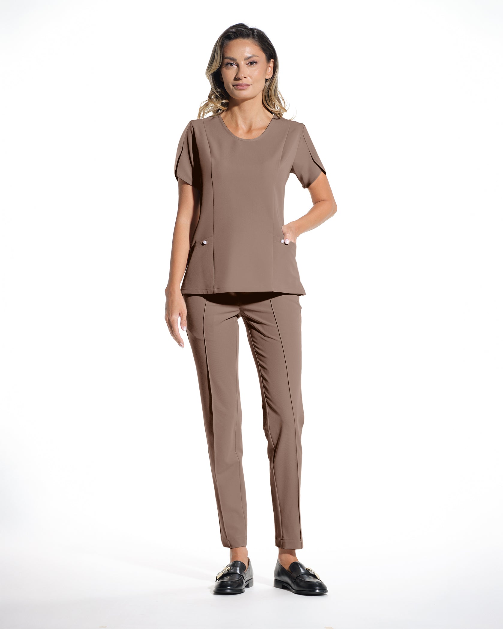 PETALI bluza medicala cappuccino - Imagine 6