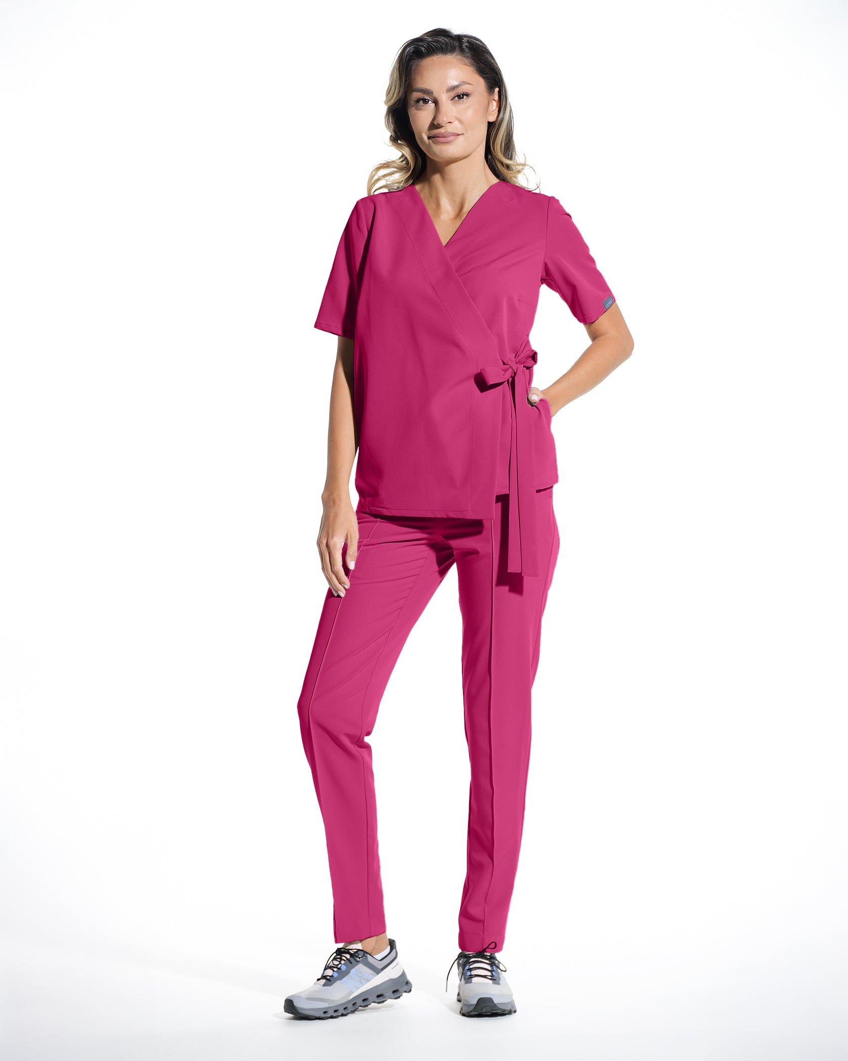 ANAIS Magenta Scrub Top - Image 4